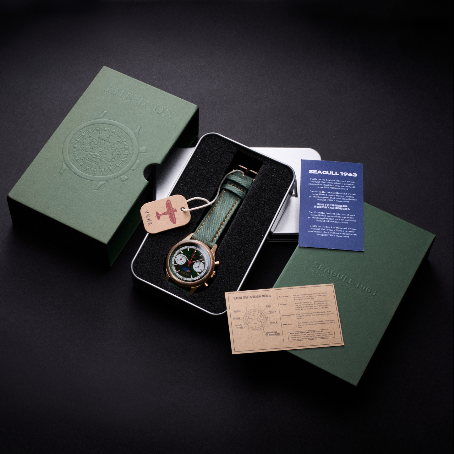 LIMITED EDITION | Seagull 1963 ICON | Moonphase | Bronze