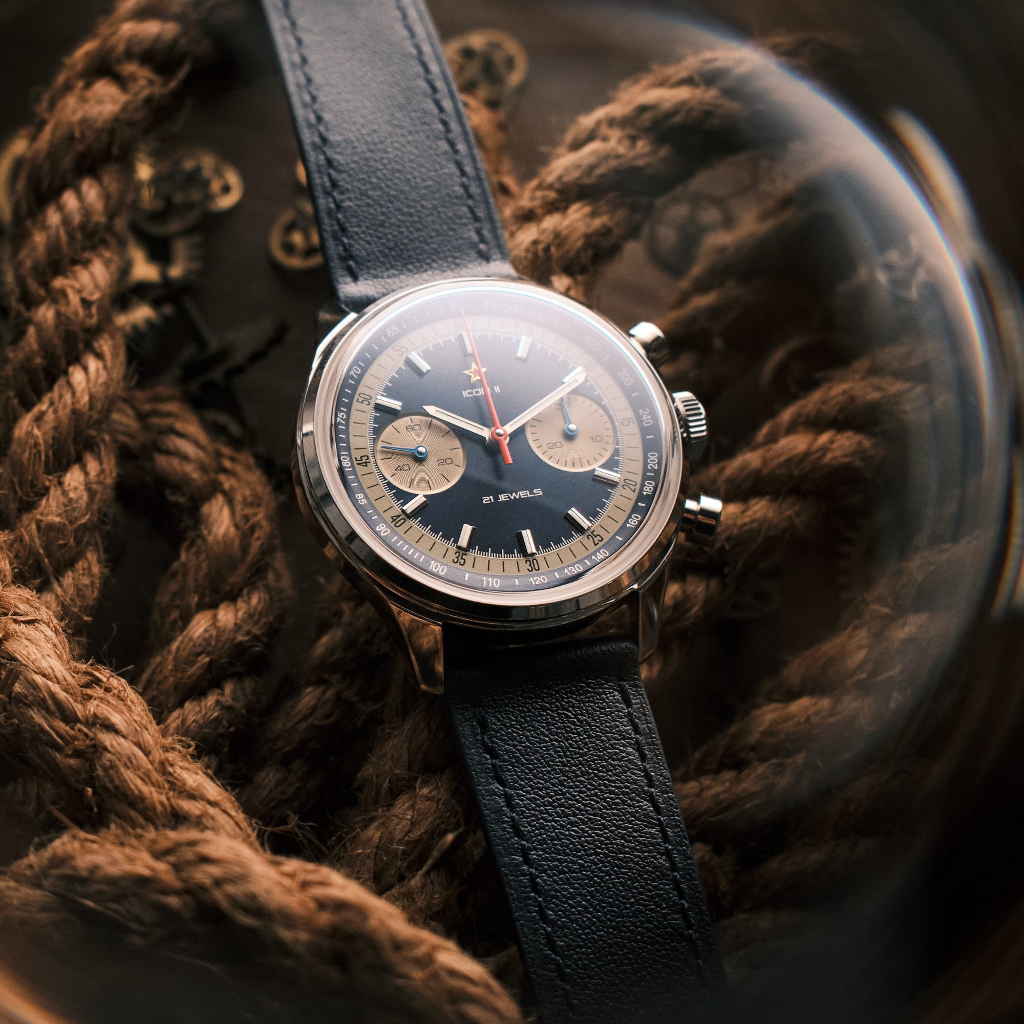 (No 1208-2) Beleg 27インチ グレー Seagull 1963 Icon II – Blue Steel Edition | Stainless Chronograph