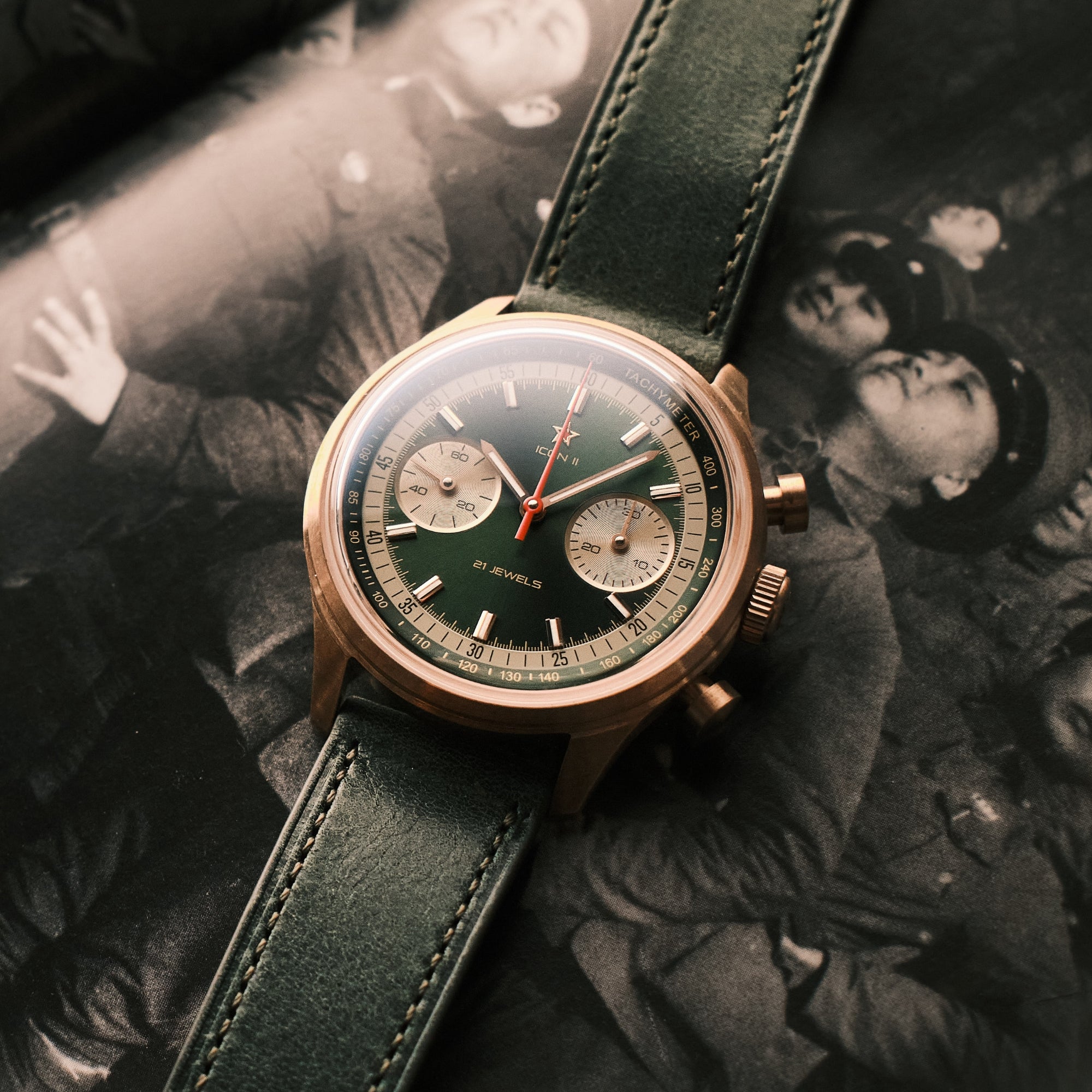 Seagull 1963 Icon II – Green Bronze Edition | Collector's Chronograph