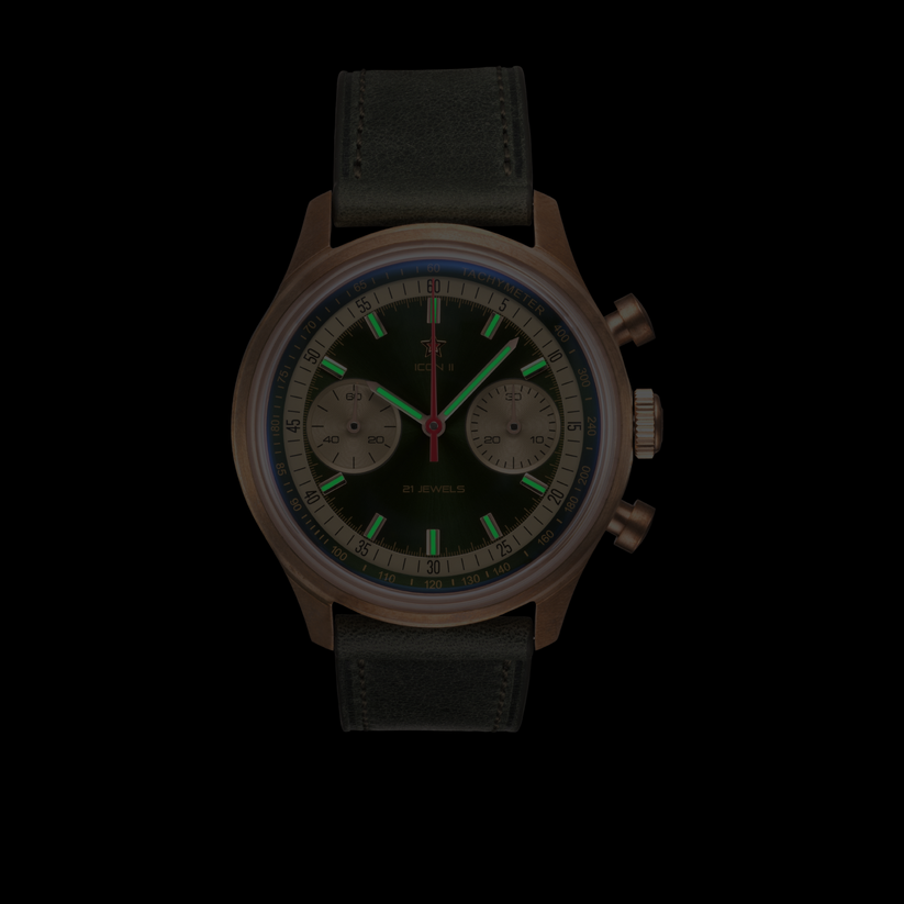 Seagull 1963 Icon II – Green Bronze Edition | Collector’s Chronograph