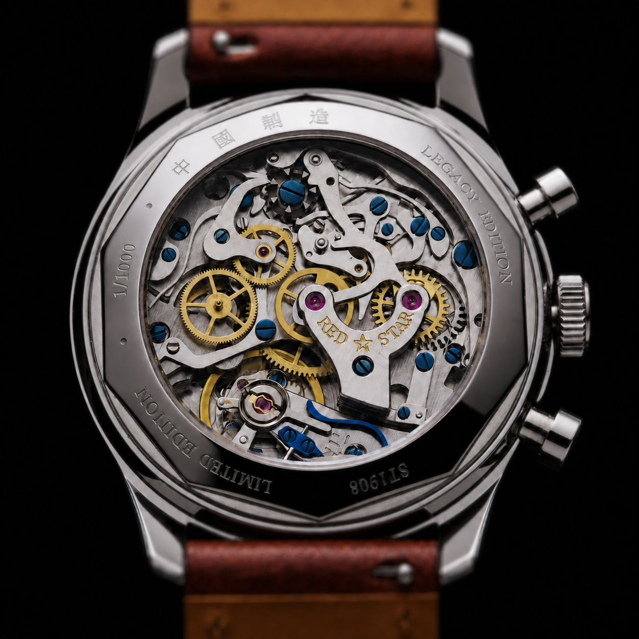 LIMITED EDITION | 1963 LEGACY BURGUNDY EDITION | Seagull movement| MOONPHASE
