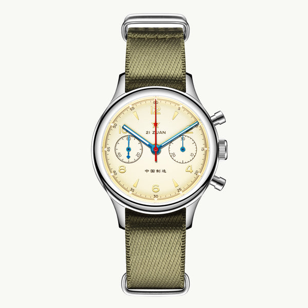 Seagull 1963 ST1901 Venus 40mm Chronograph Sapphire, Display Back, 2 Straps BNIB - Foto 5